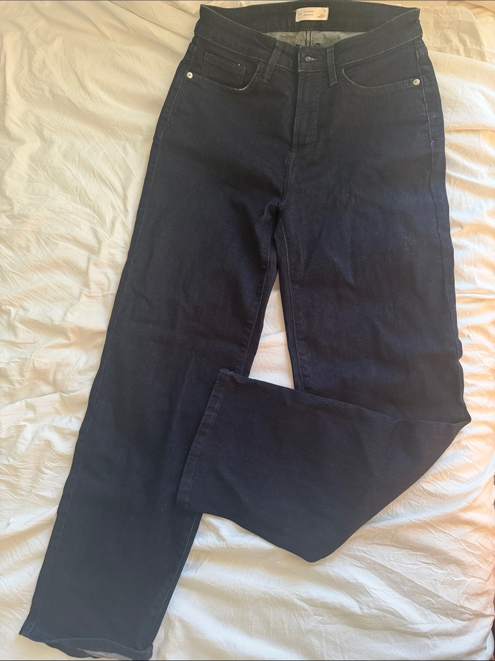 LC Lauren Conrad Dark Indigo Straight-Leg Jeans